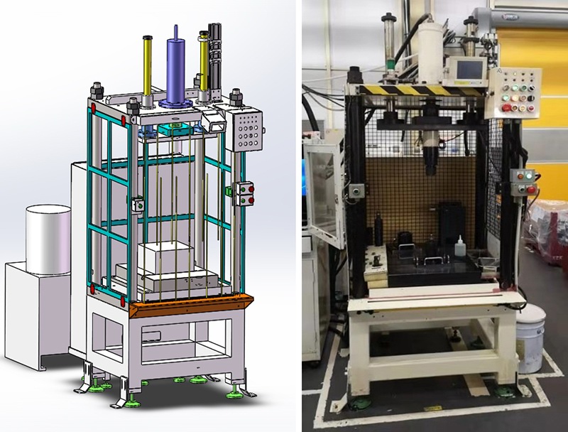 該設(shè)備為伺服油壓壓力機(jī)，為自主研發(fā)設(shè)計(jì)