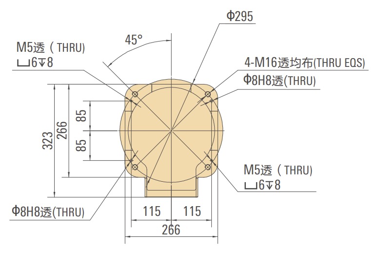 配天工業(yè)機(jī)器人AIR12-940底座安裝圖