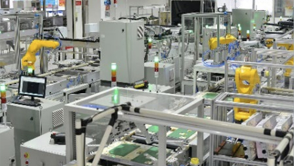 濾波器裝配、貼標(biāo)、上下料機(jī)器人自動化產(chǎn)線