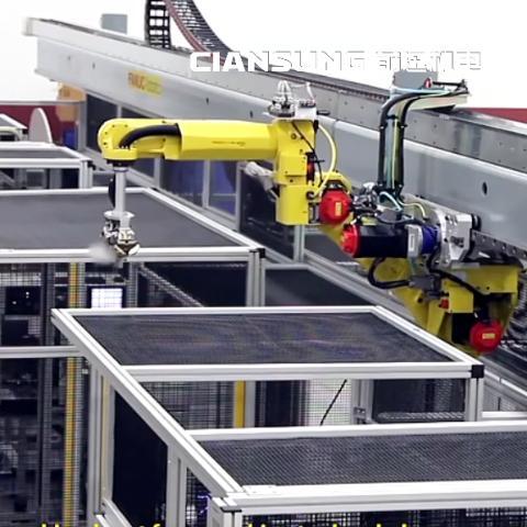 發(fā)那科頂?shù)鯔C(jī)器人上下取送料工作站